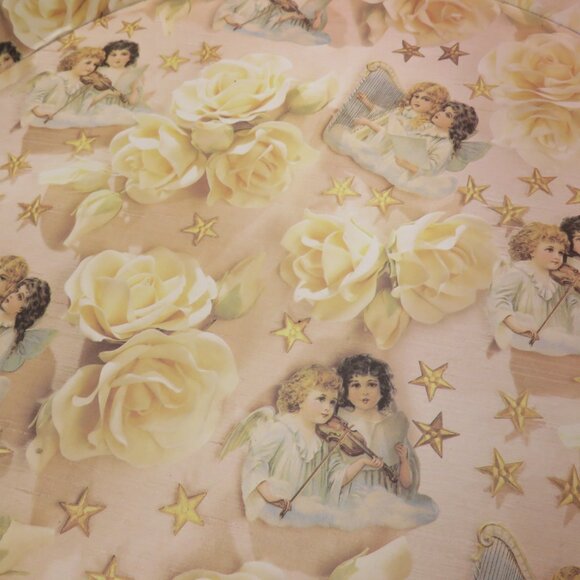 Cherub Angel Hat Box with Wired Ribbon Floral Large Bow 13" - Picture 11 of 11